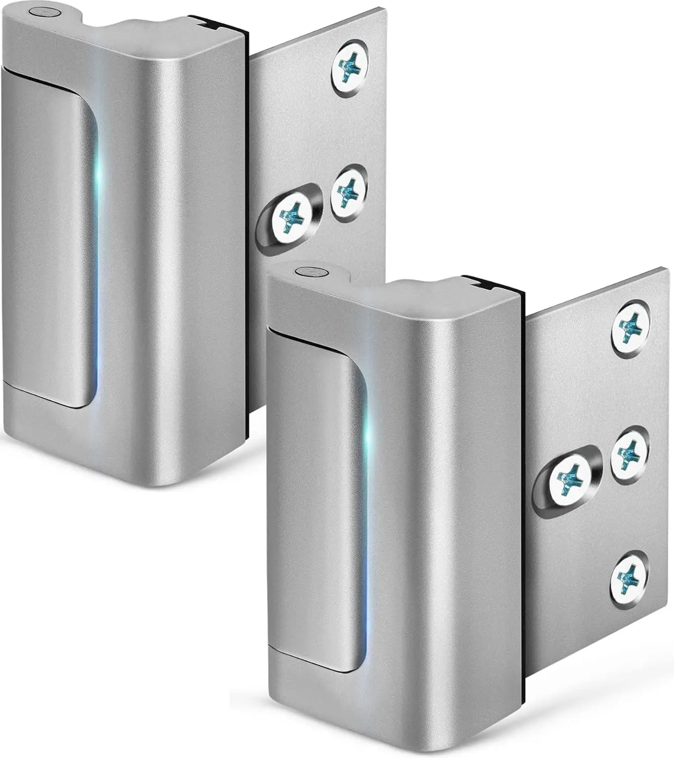 2 Pack Home Security Door Lock Withstand 800 lbs for Inward Swinging Door,Reinforcement Lock with 8 Screws to Prevent Unauthorized Entry