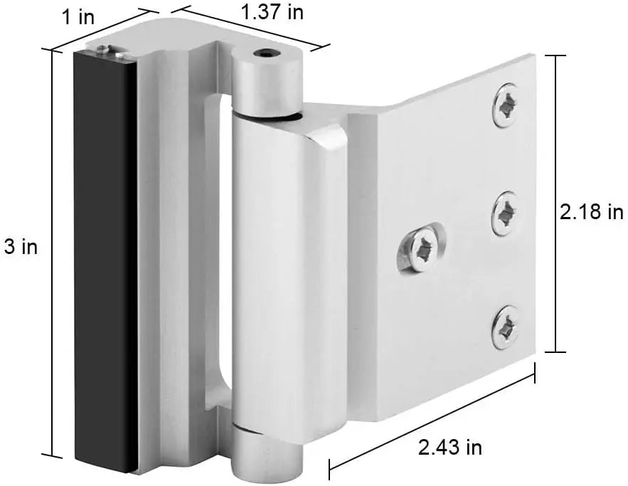 2 Pack Home Security Door Lock Withstand 800 lbs for Inward Swinging Door,Reinforcement Lock with 8 Screws to Prevent Unauthorized Entry